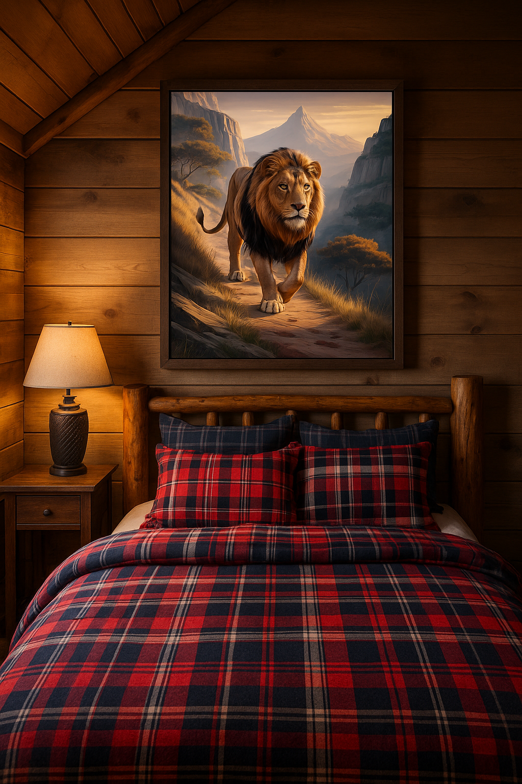 Walk by Faith – Digital Christian Lion Print | Cool Dads Club Father's Day Art