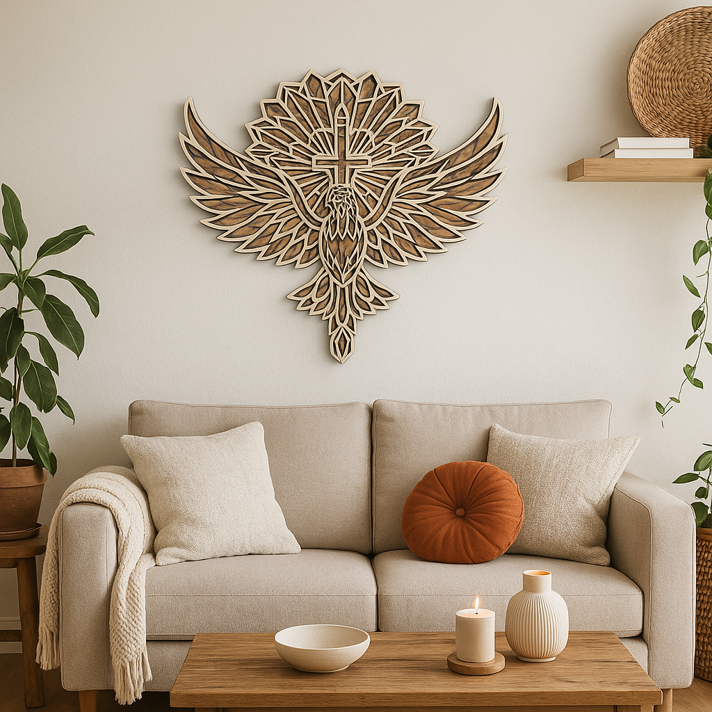Dove of Peace – Layered Wood Wall Art | Christian Symbol of Hope & Spirit