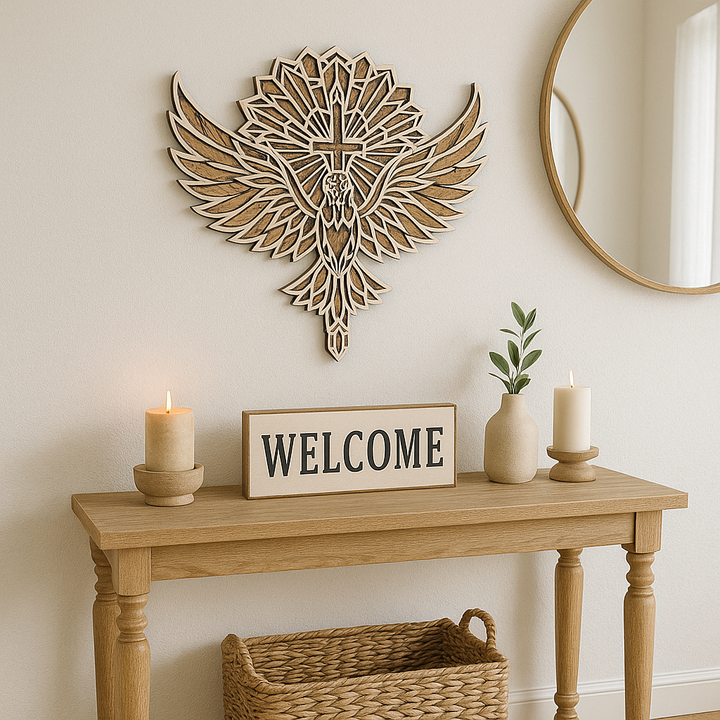 Dove of Peace – Layered Wood Wall Art | Christian Symbol of Hope & Spirit