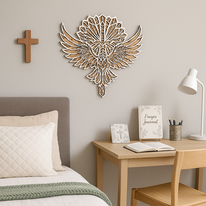 Dove of Peace – Layered Wood Wall Art | Christian Symbol of Hope & Spirit