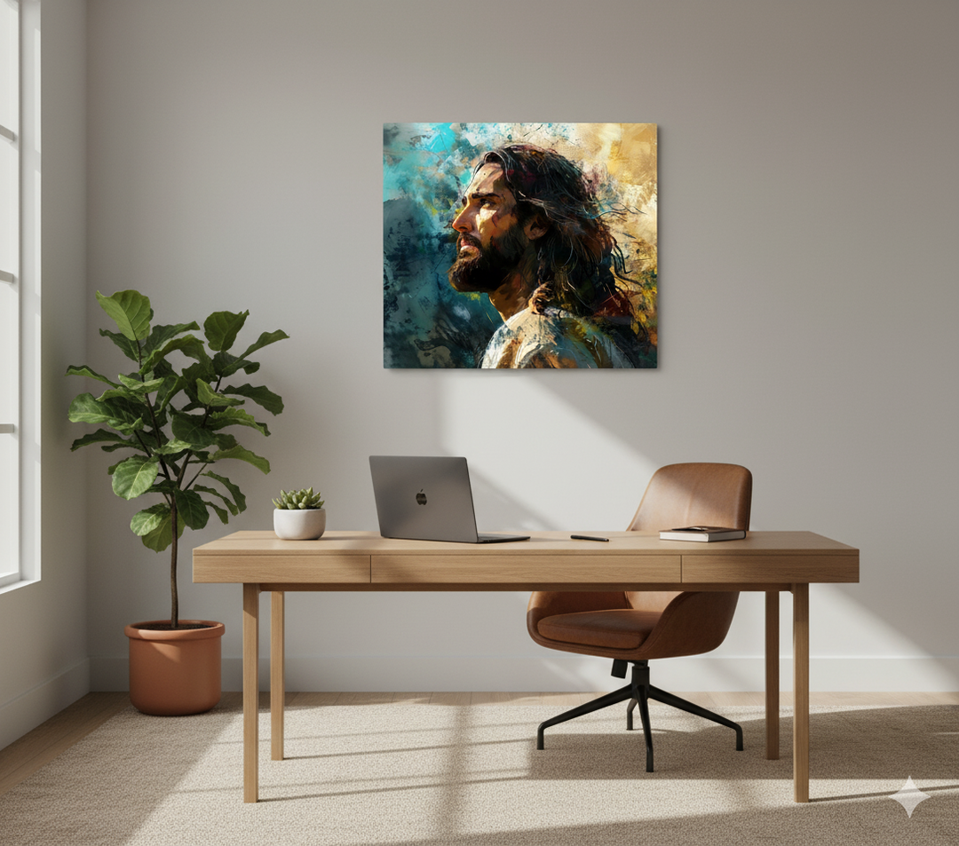 The Redeemer – Modern Christian Metal Wall Art