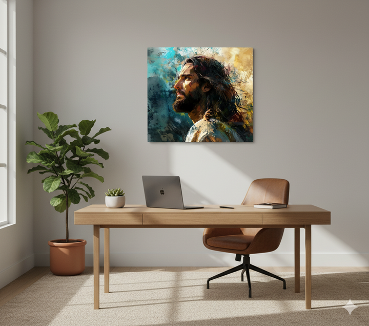 The Redeemer – Modern Christian Metal Wall Art