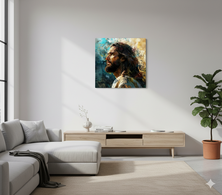 The Redeemer – Modern Christian Metal Wall Art