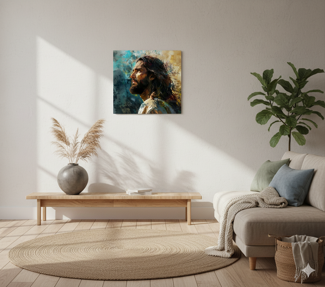 The Redeemer – Modern Christian Metal Wall Art