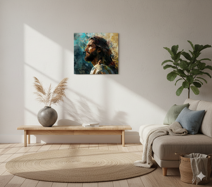 The Redeemer – Modern Christian Metal Wall Art