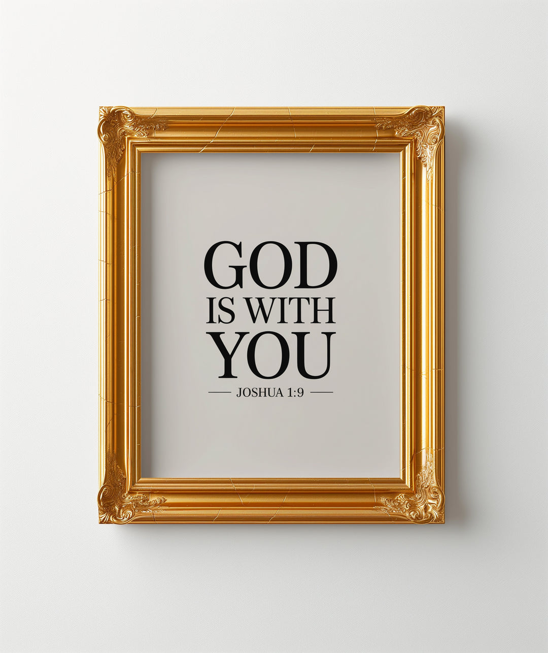 God Is With You – Joshua 1:9 Printable | Christian Scripture Typography Wall Art