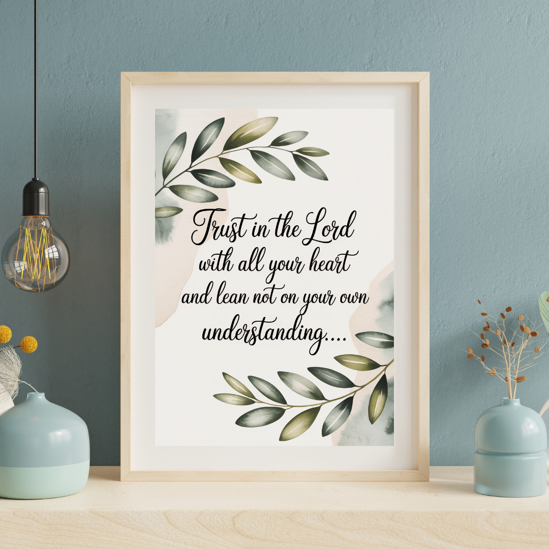 Faithful Foundations Bible Verse Bundle - Christian Wall Art Printables Set | Philippians 4:13, Jeremiah 29:11, Joshua 1:9, Proverbs 3:5-6