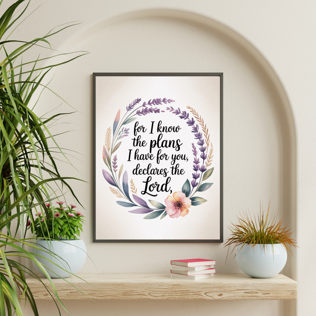 Faithful Foundations Bible Verse Bundle - Christian Wall Art Printables Set | Philippians 4:13, Jeremiah 29:11, Joshua 1:9, Proverbs 3:5-6