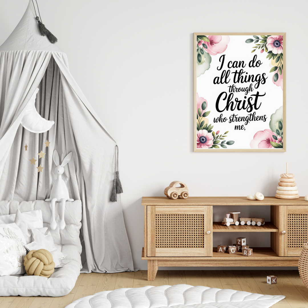 Faithful Foundations Bible Verse Bundle - Christian Wall Art Printables Set | Philippians 4:13, Jeremiah 29:11, Joshua 1:9, Proverbs 3:5-6