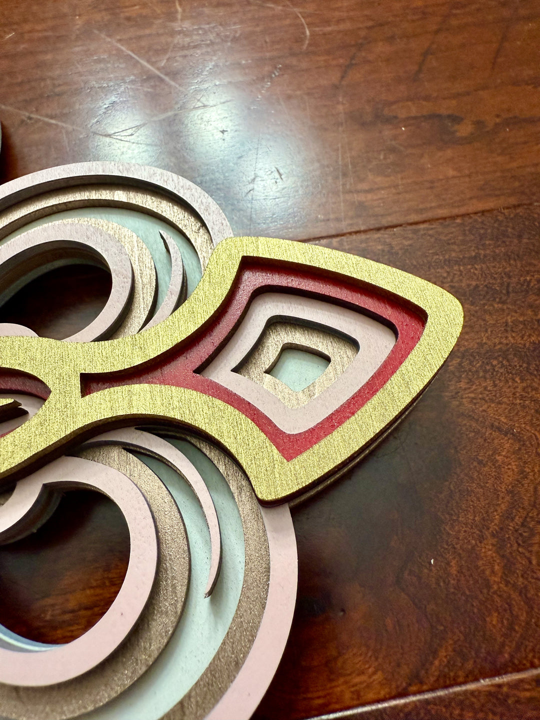 Ornate Multilayer Cross - Handcrafted Christian Wood Wall Art | Religious Home Decor