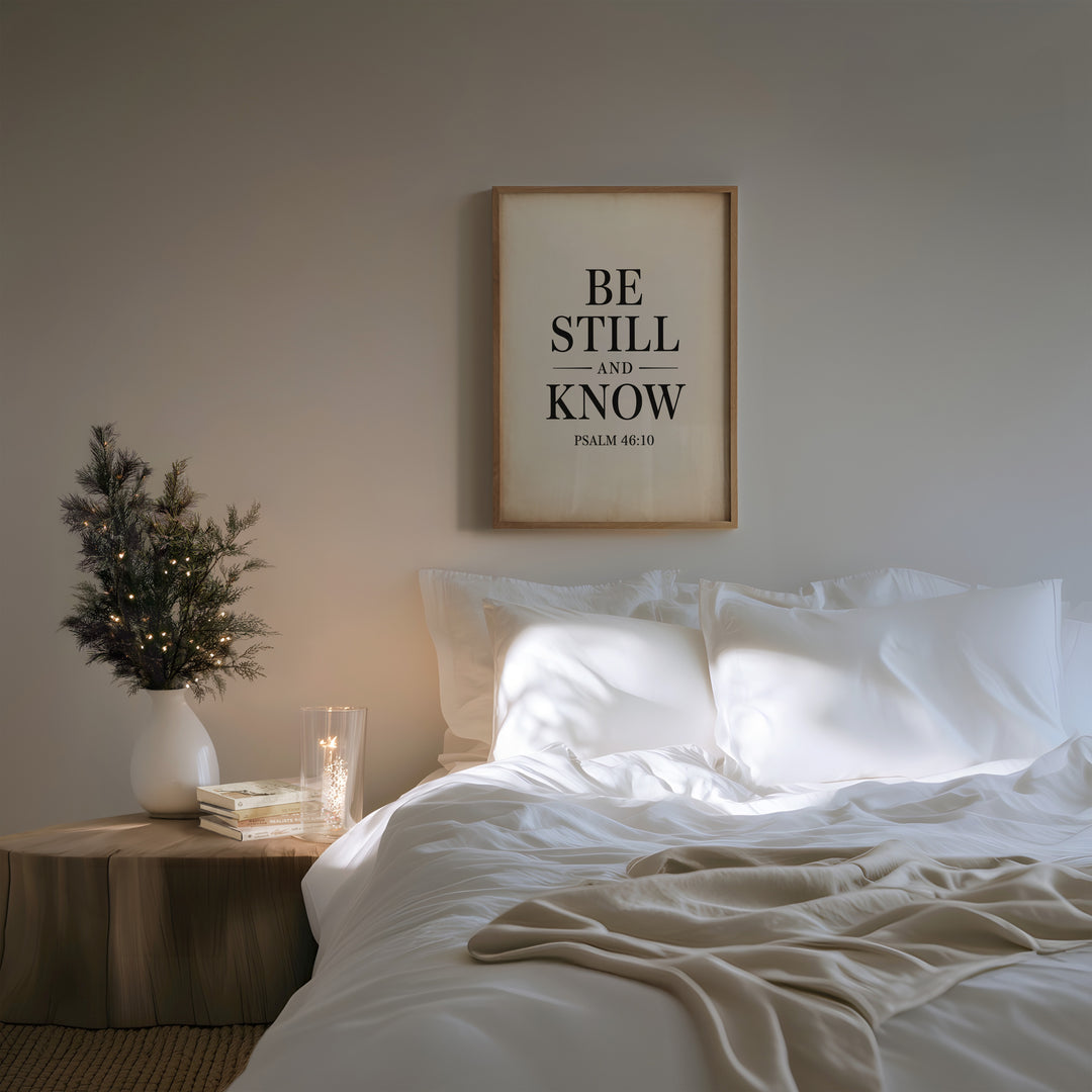 Be Still and Know – Psalm 46:10 Printable | Christian Scripture Typography Wall Art