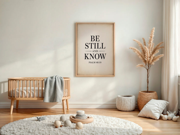 Be Still and Know – Psalm 46:10 Printable | Christian Scripture Typography Wall Art