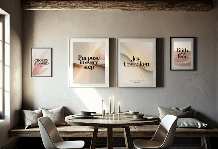 Faith Declarations Complete Collection – Printable Christian Devotional Bundle (Wall Art, Prayer Cards & 5-Day Journal)