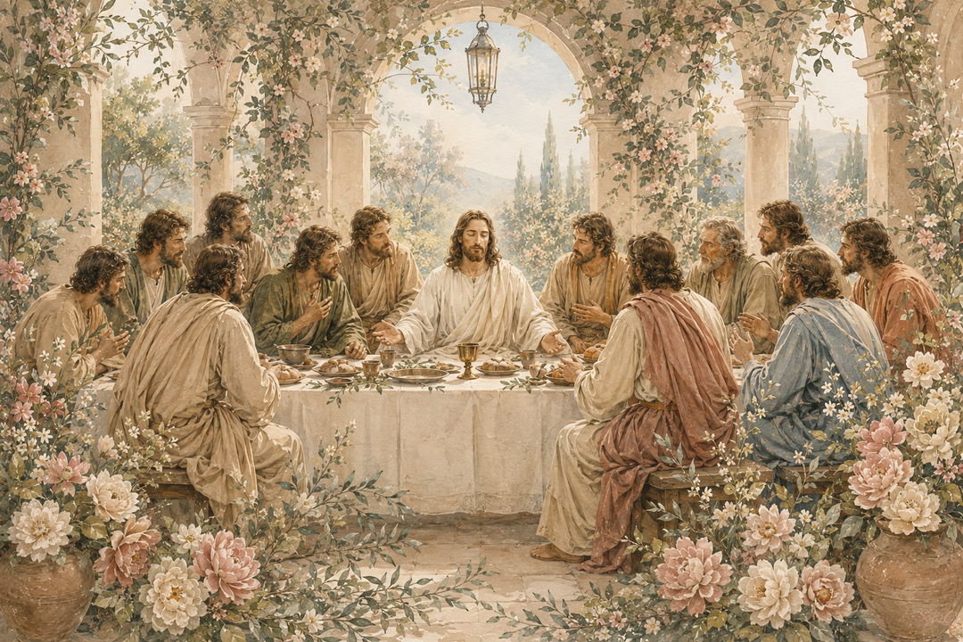 Botanical Devotional Last Supper digital artwork included in the bundle
