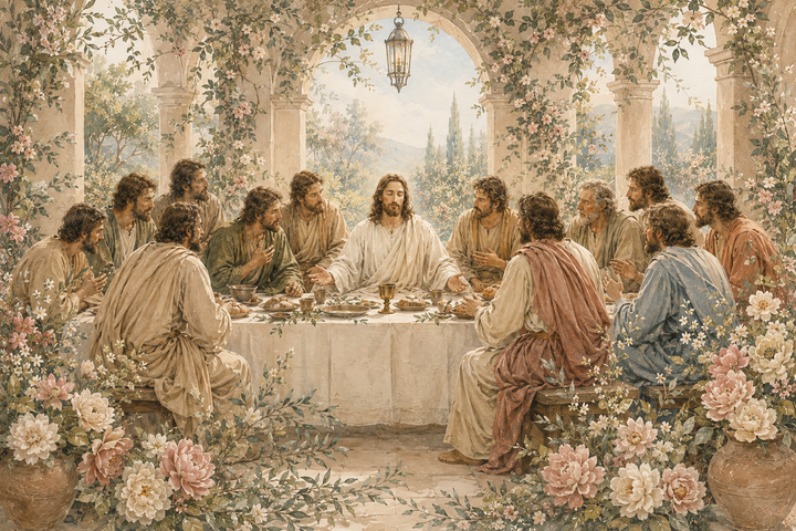 Botanical Devotional Last Supper digital artwork included in the bundle