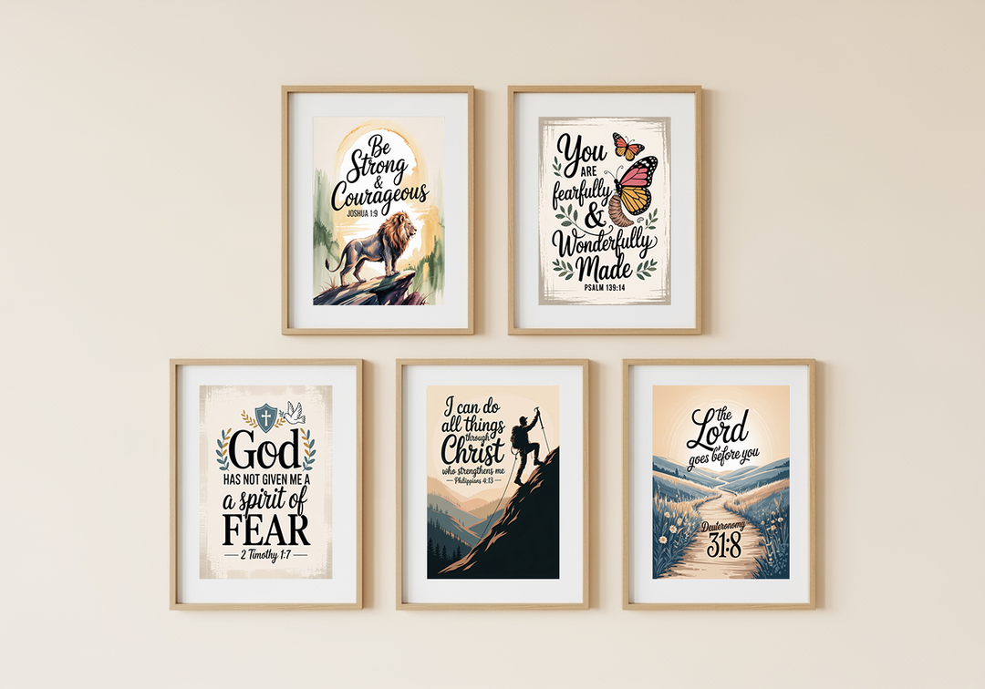 Seasons of Grace: Back-to-School Faith Builder Bundle - 15 Christian Scripture Prints for Elementary Kids