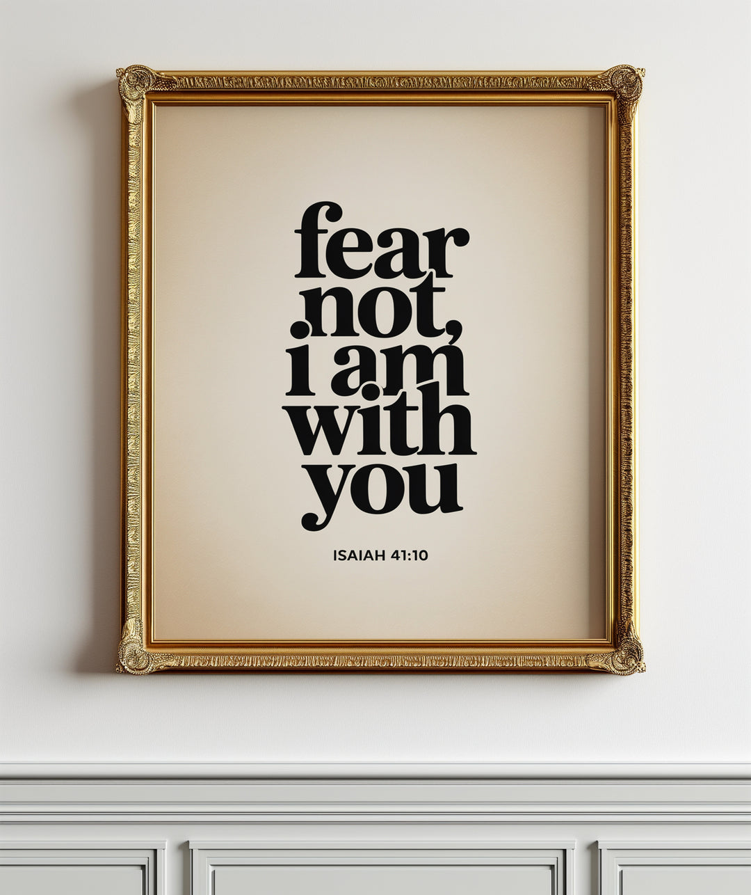 Fear Not, I Am With You – Isaiah 41:10 Printable | Christian Scripture Typography Wall Art