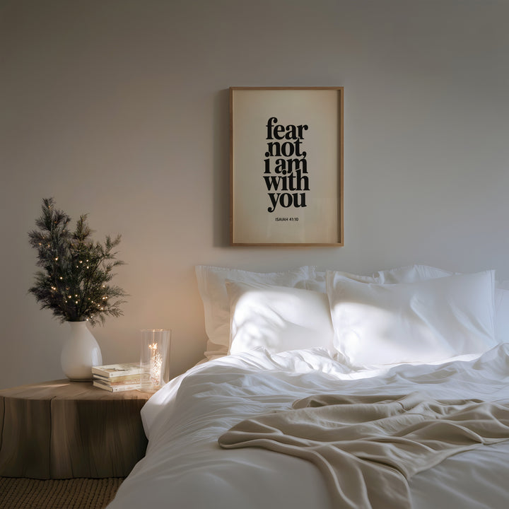 Fear Not, I Am With You – Isaiah 41:10 Printable | Christian Scripture Typography Wall Art