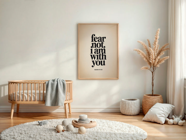 Fear Not, I Am With You – Isaiah 41:10 Printable | Christian Scripture Typography Wall Art