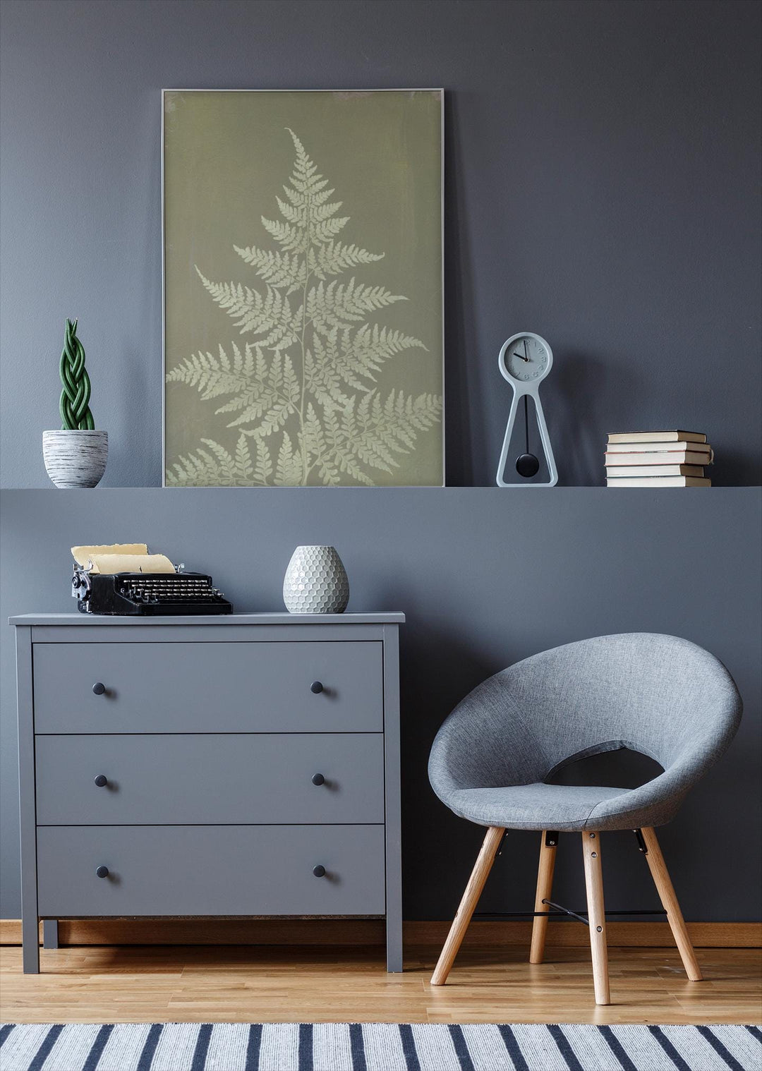 Fern Wall Art Printable – Botanical Nature-Inspired Decor | Framed Digital Greenery Print