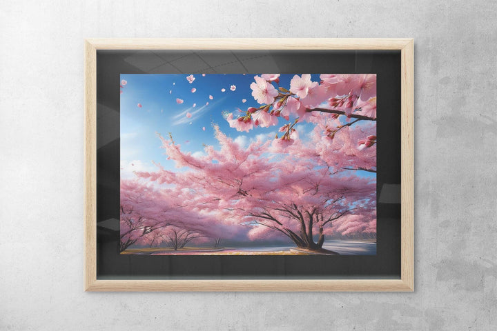Digital Cherry Blossom Art | Spring Floral Wall Decor | High Resolution Nature Print | Instant Download for Home & Office