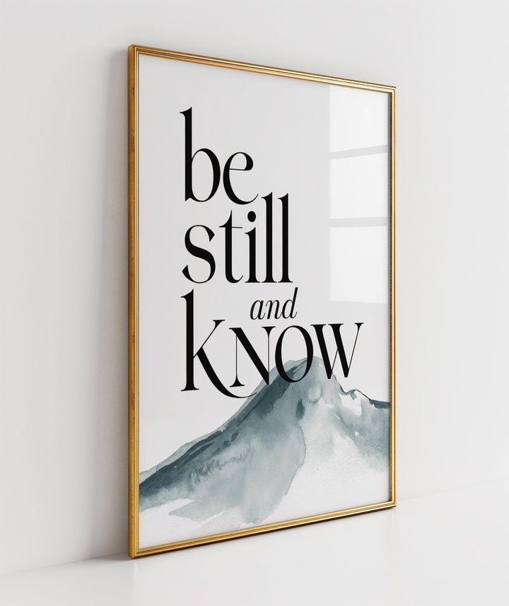 Psalm 46:10 Be Still Print – Bible Verse Wall Art | Minimalist Christian Scripture Decor