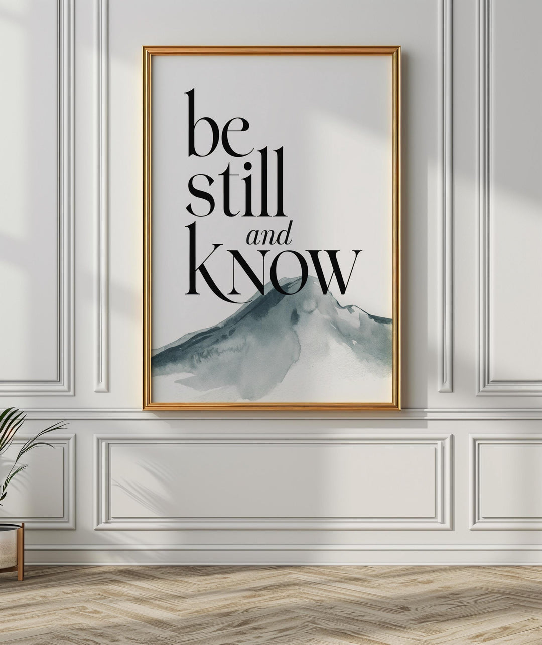 Psalm 46:10 Be Still Print – Bible Verse Wall Art | Minimalist Christian Scripture Decor
