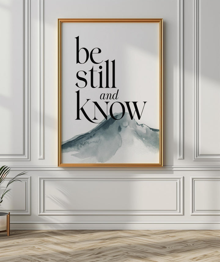 Psalm 46:10 Be Still Print – Bible Verse Wall Art | Minimalist Christian Scripture Decor