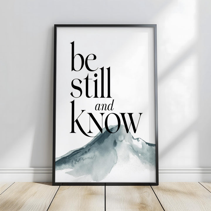 Psalm 46:10 Be Still Print – Bible Verse Wall Art | Minimalist Christian Scripture Decor