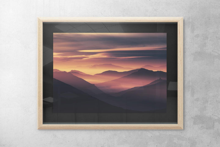 Sunset Mountain Landscape Print – Nature-Inspired Digital Wall Art | Peaceful Scenic Printable Decor