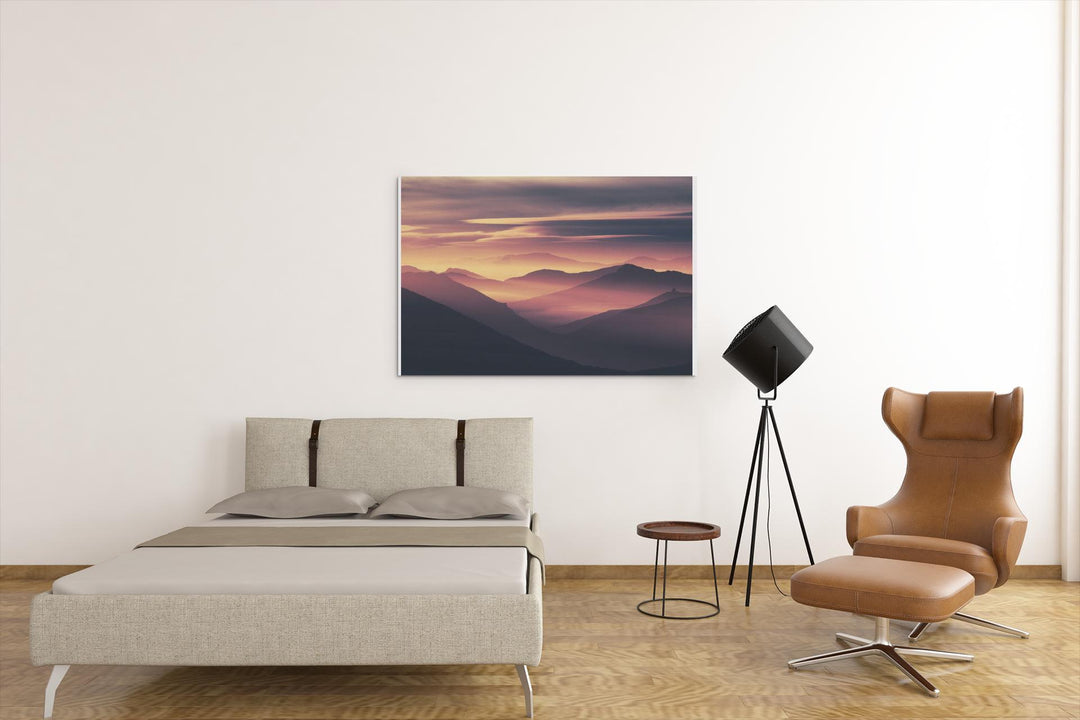 Sunset Mountain Landscape Print – Nature-Inspired Digital Wall Art | Peaceful Scenic Printable Decor