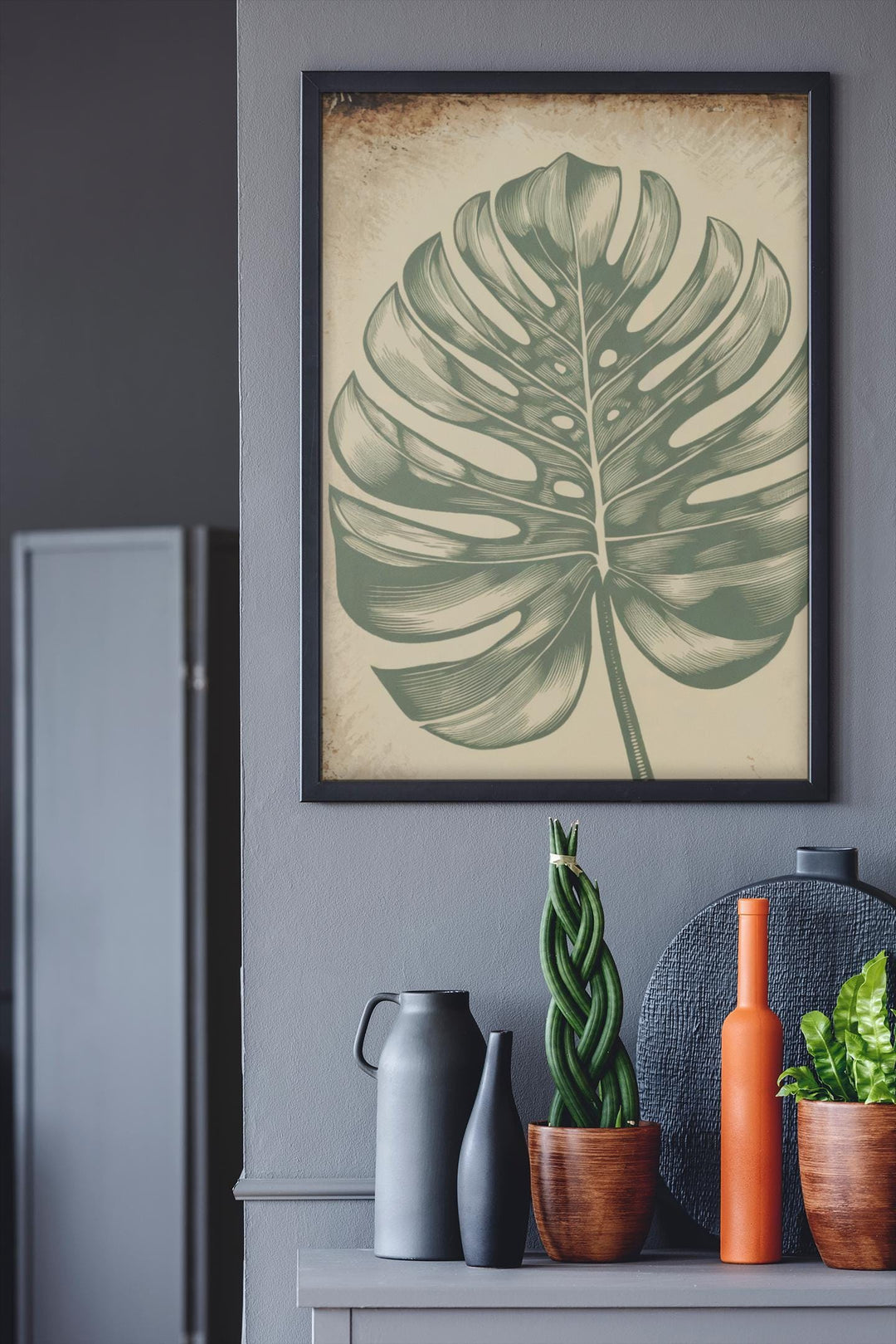 Timeless Monstera Leaf Wall Art | Printable Botanical Illustration for Modern and Minimalist Decor - Instant Download - Personal Use Only