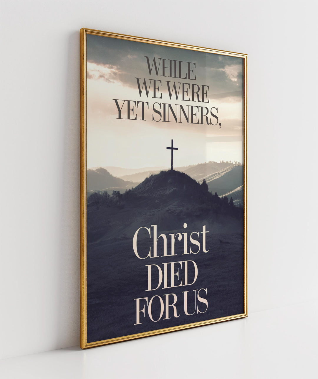 Inspiring Christian Cross Wall Art: Faith-Based Digital Print for Home Decor & Prayer Spaces
