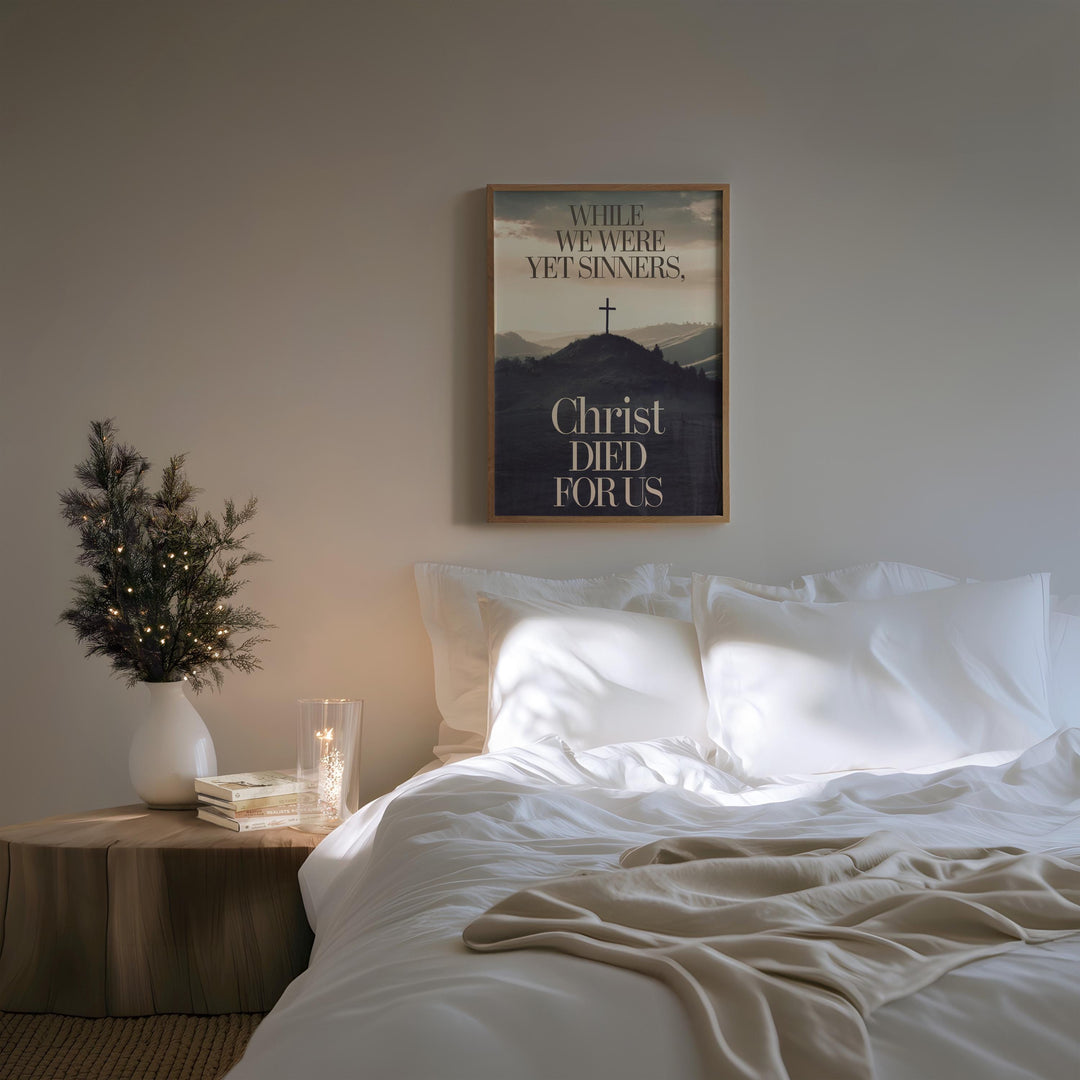 Inspiring Christian Cross Wall Art: Faith-Based Digital Print for Home Decor & Prayer Spaces
