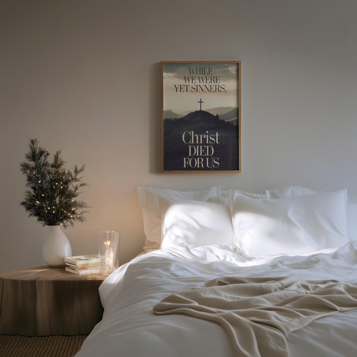 Inspiring Christian Cross Wall Art: Faith-Based Digital Print for Home Decor & Prayer Spaces