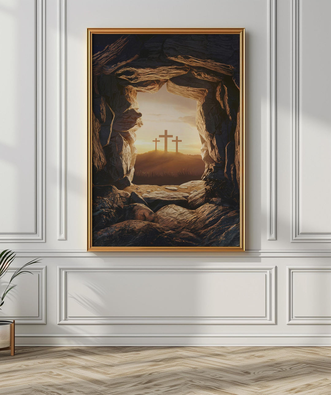 Resurrection Art Print: Divine Triumph & Hope - Digital Download for Easter Decor - Faith Spaces