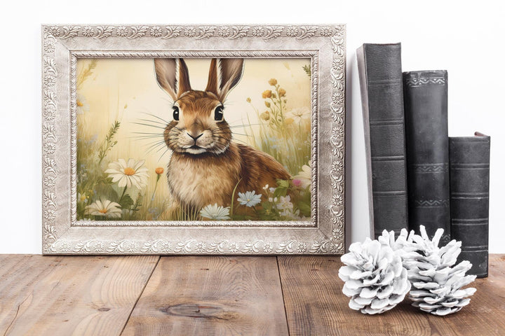 Whimsical Rabbit Art Print for Rustic Woodland Decor - Digital Download