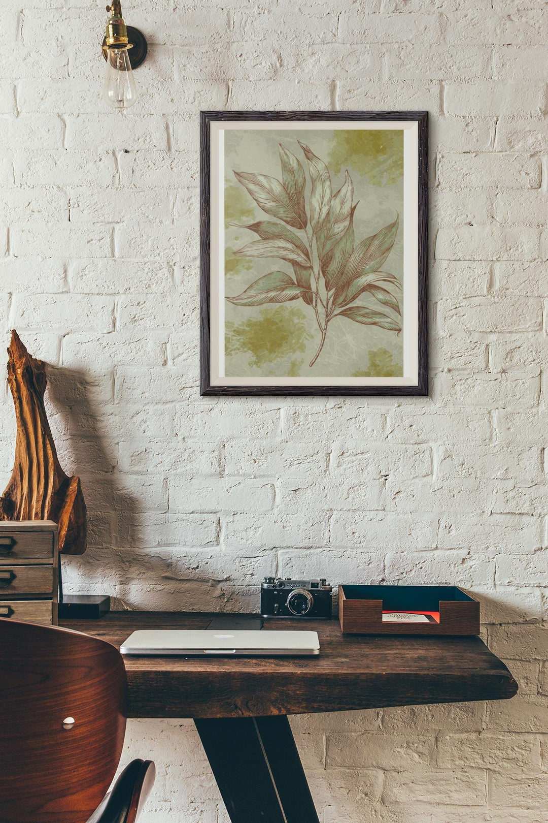 Serene Eucalyptus Leaf Print: Minimalist Botanical Wall Art Download for Nature Lovers