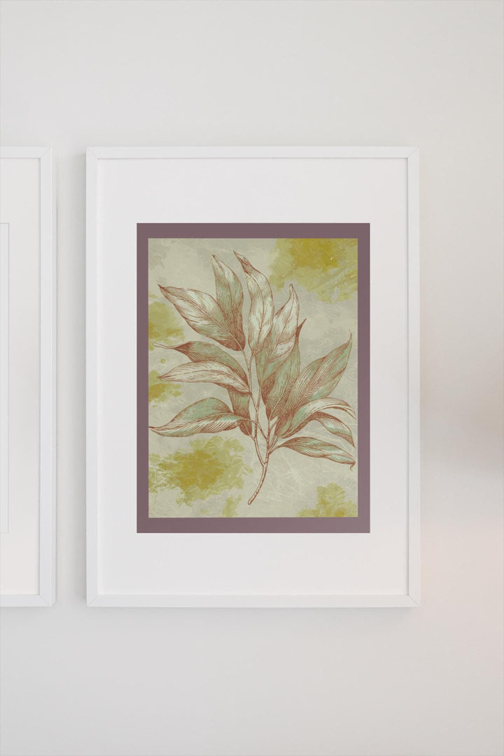 Serene Eucalyptus Leaf Print: Minimalist Botanical Wall Art Download for Nature Lovers