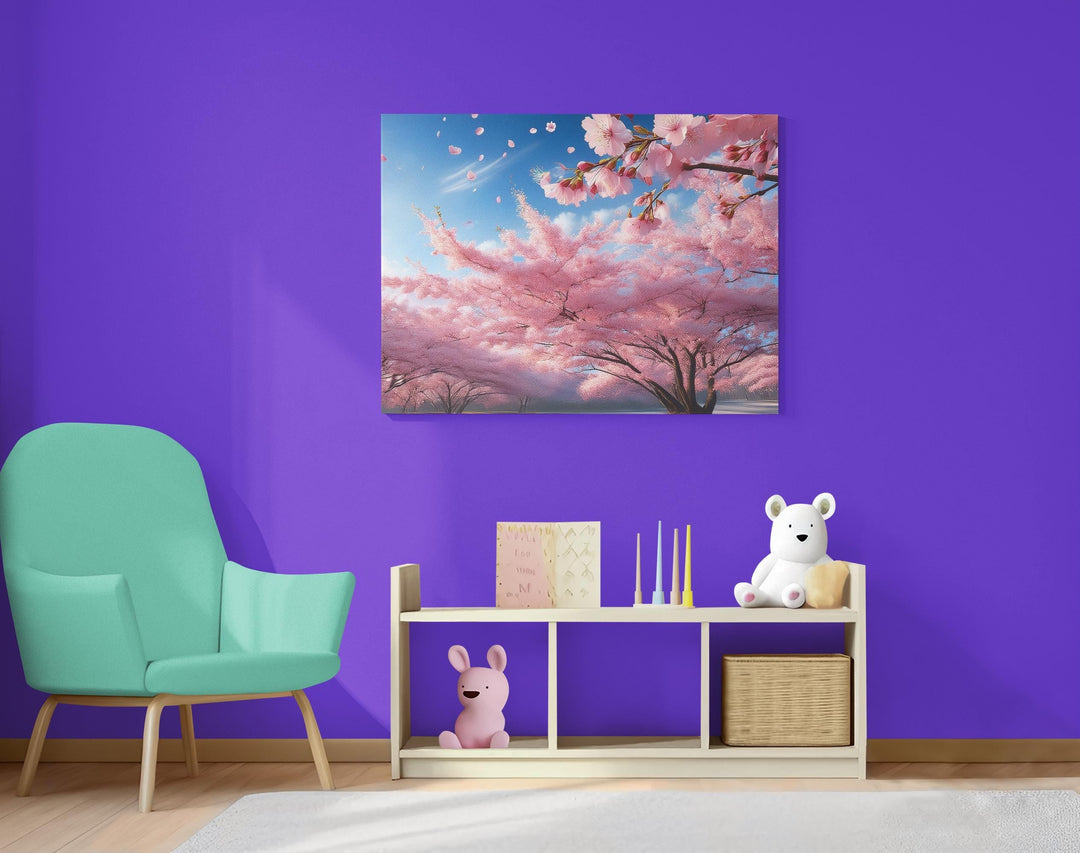Digital Cherry Blossom Art | Spring Floral Wall Decor | High Resolution Nature Print | Instant Download for Home & Office