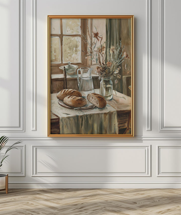 Rustic Table Still Life Watercolor Print - Philippians 4:19 Inspirational Art