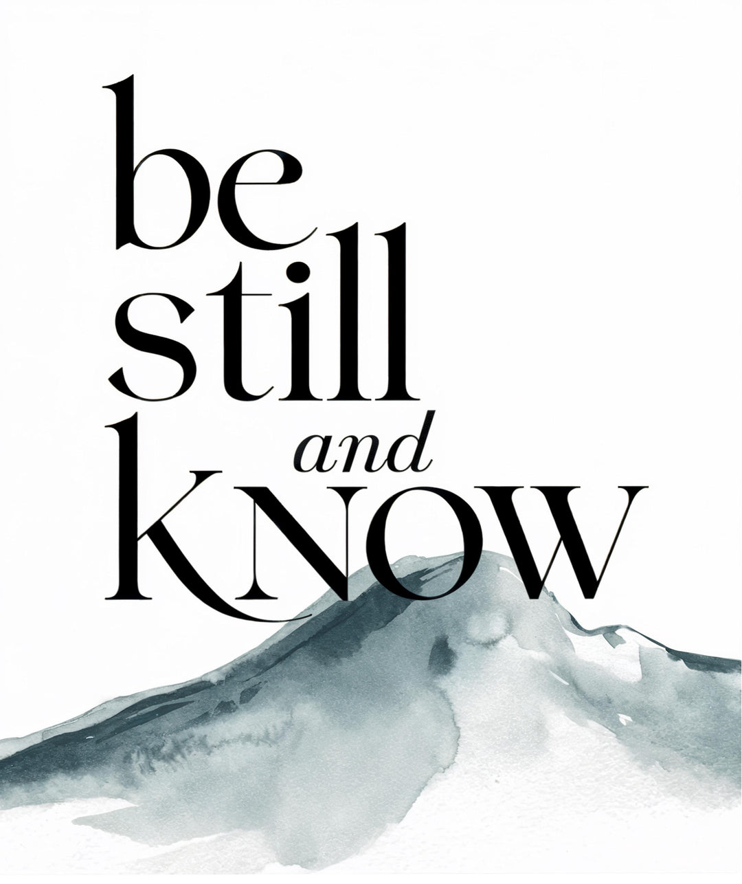 Psalm 46:10 Be Still Print – Bible Verse Wall Art | Minimalist Christian Scripture Decor