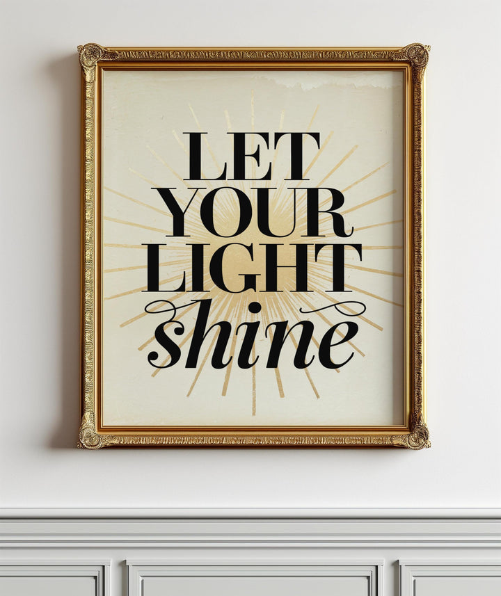 Matthew 5:16 Bible Verse Print – Let Your Light Shine – Christian Digital Wall Art for Faith & Inspiration