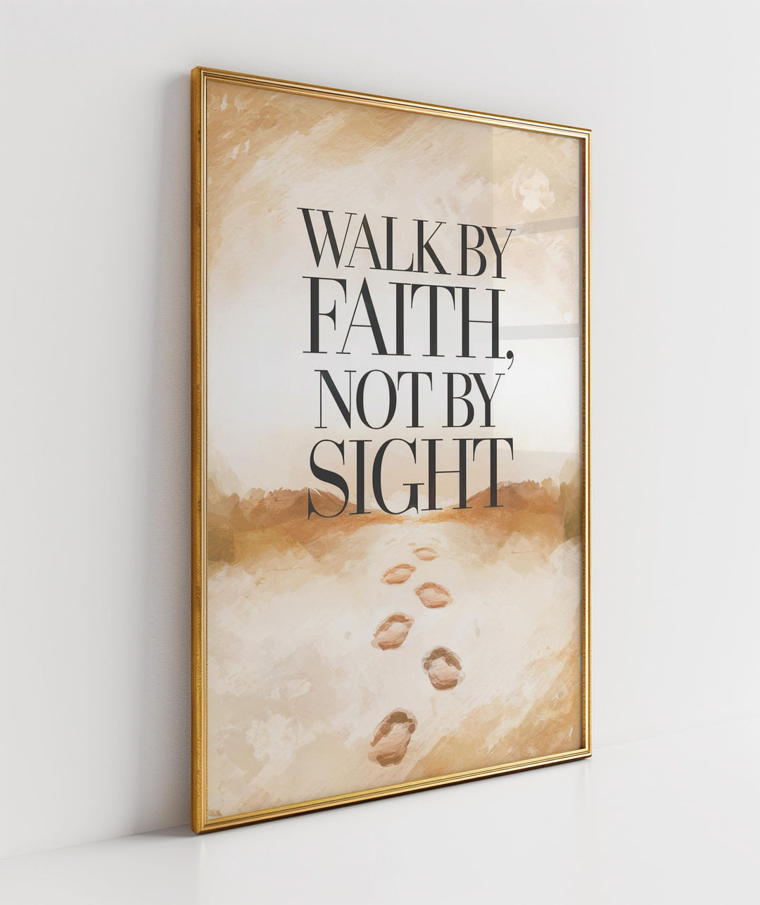 Encouraging Christian Wall Art Digital Download - Faith Inspired Decor, 2 Corinthians 5:7 Scripture Print, Instant Download, Typography