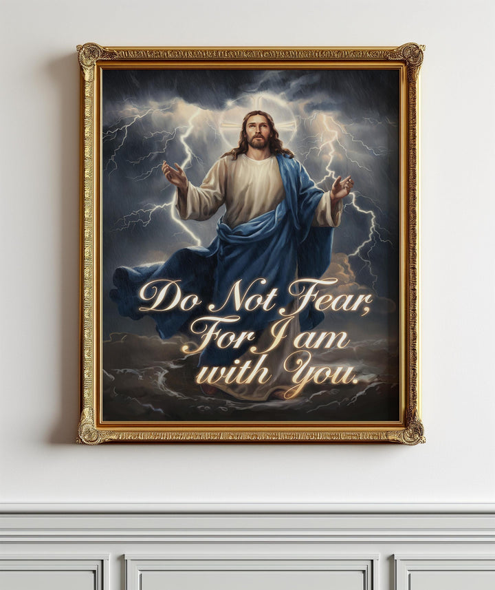 Peace in the Storm Bible Verse Art – Christian Wall Print | Faith-Based Scripture Decor