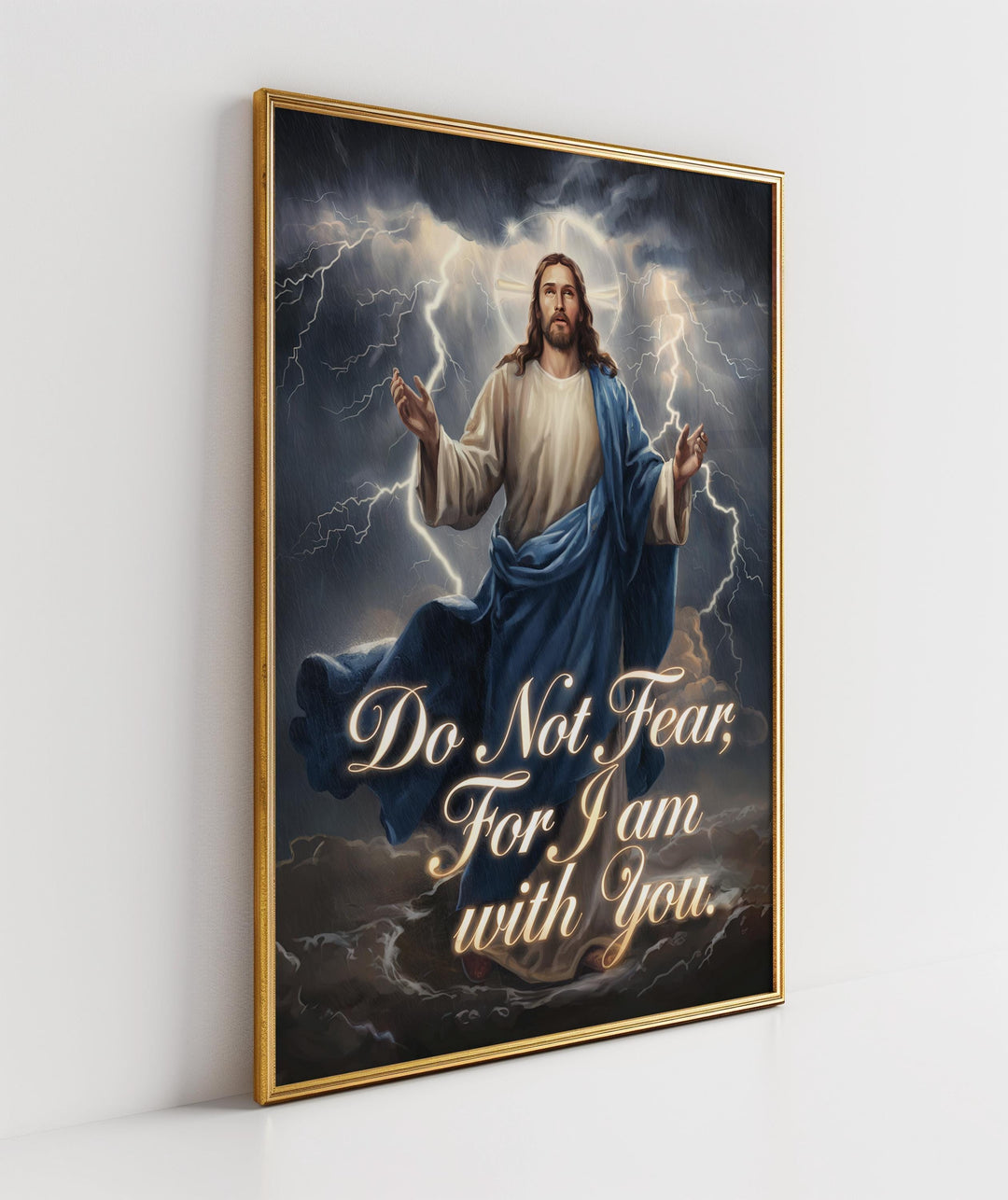 Peace in the Storm Bible Verse Art – Christian Wall Print | Faith-Based Scripture Decor