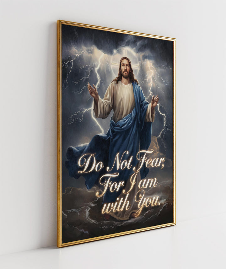 Peace in the Storm Bible Verse Art – Christian Wall Print | Faith-Based Scripture Decor
