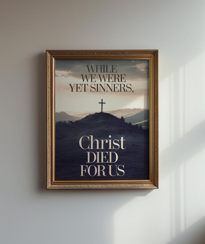 Inspiring Christian Cross Wall Art: Faith-Based Digital Print for Home Decor & Prayer Spaces