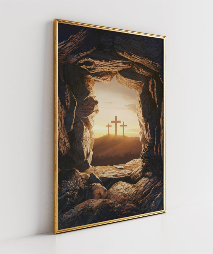 Resurrection Art Print: Divine Triumph & Hope - Digital Download for Easter Decor - Faith Spaces