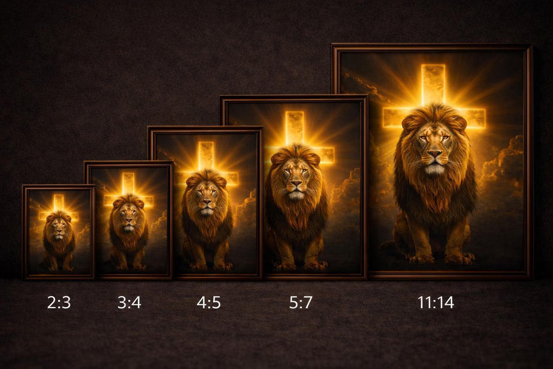 Lion of Judah with Cross Wall Art Digital Download